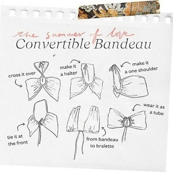 *Not New* Free People Summer Of Love Bandeau in Wine and Natural - Picture 6 of 15